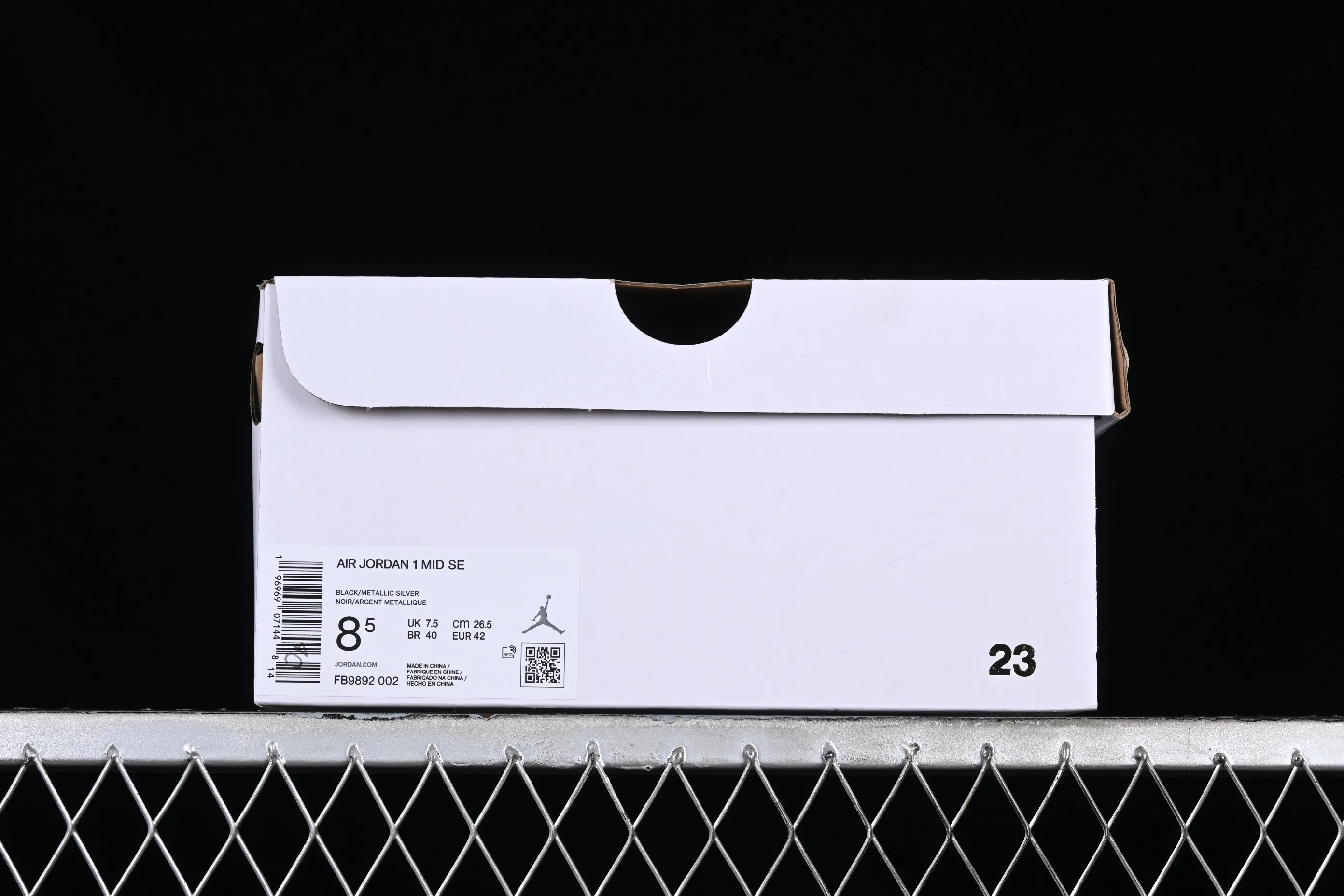All categories Air Jordan Jordan series basketball shoes Air Jordan 1 Mid Air Jordan 1 Mid SE "Black Chrome" AJ1 Joe 1 Smoked Panda mid-top basketball shoes FB9892-002